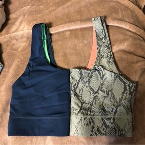 2 Fabletics medium impact reversible sports bras